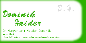dominik haider business card